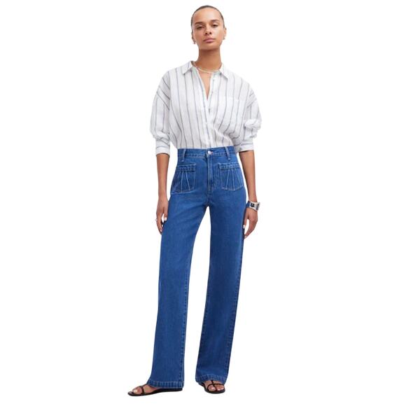 Madewell Denim - MADEWELL The Perfect Vintage Wide-Leg Jean Patch Pocket Edition 31